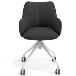 Silla de reuniones con ruedas Gala, estructura giratoria