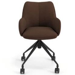 Silla de reuniones con ruedas Gala, estructura giratoria
