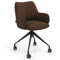 Silla de reuniones con ruedas Gala, estructura giratoria