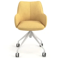 Silla de reuniones con ruedas Gala, estructura giratoria