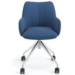 Silla de reuniones con ruedas Gala, estructura giratoria