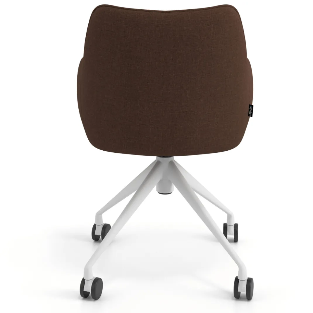 Silla de reuniones con ruedas Gala, estructura giratoria