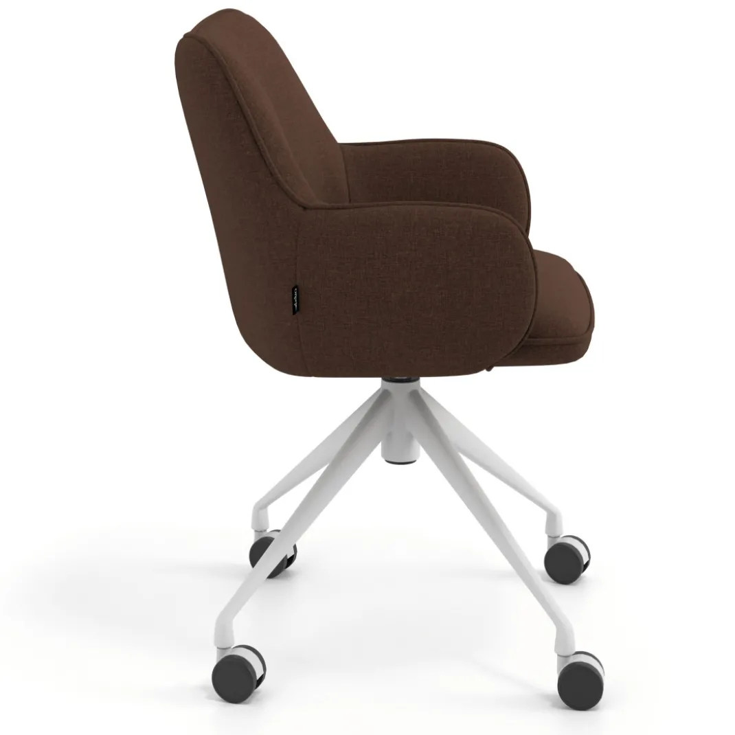 Silla de reuniones con ruedas Gala, estructura giratoria