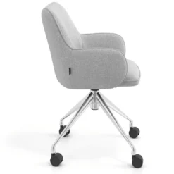 Silla de reuniones con ruedas Gala, estructura giratoria