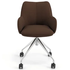 Silla de reuniones con ruedas Gala, estructura giratoria