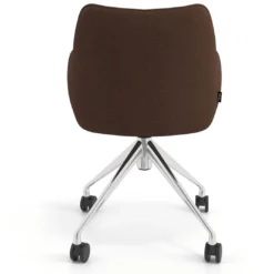 Silla de reuniones con ruedas Gala, estructura giratoria