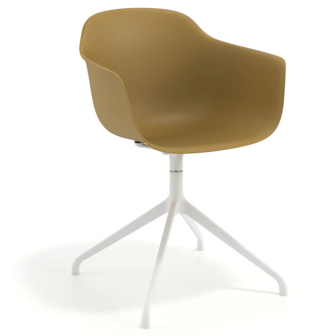 Silla de reuniones Elisa, base piramidal