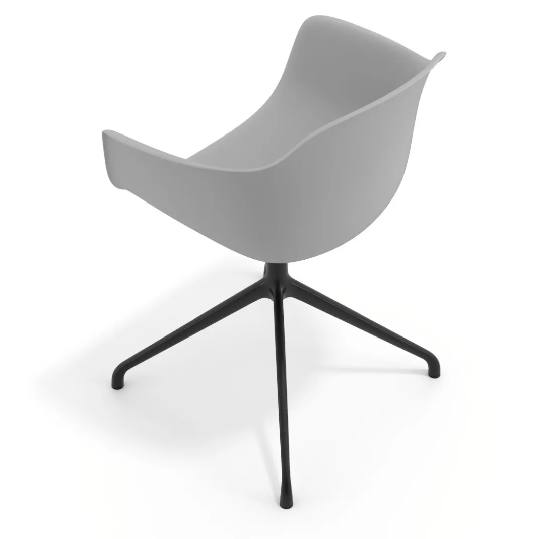 Silla de reuniones Elisa, base piramidal