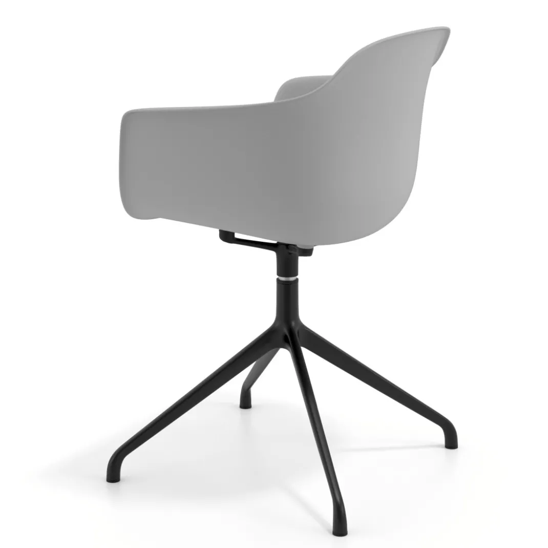 Silla de reuniones Elisa, base piramidal