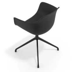Silla de reuniones Elisa, base piramidal