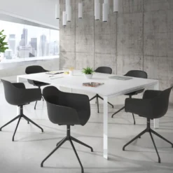 Silla de reuniones Elisa, base piramidal