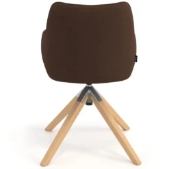 Silla de reuniones Gala, estructura giratoria, base de madera