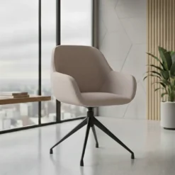 Silla de reuniones Moon Base de aluminio giratoria