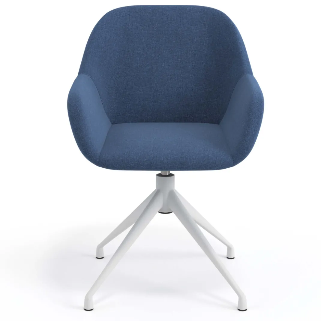 Silla de reuniones Moon Base de aluminio giratoria