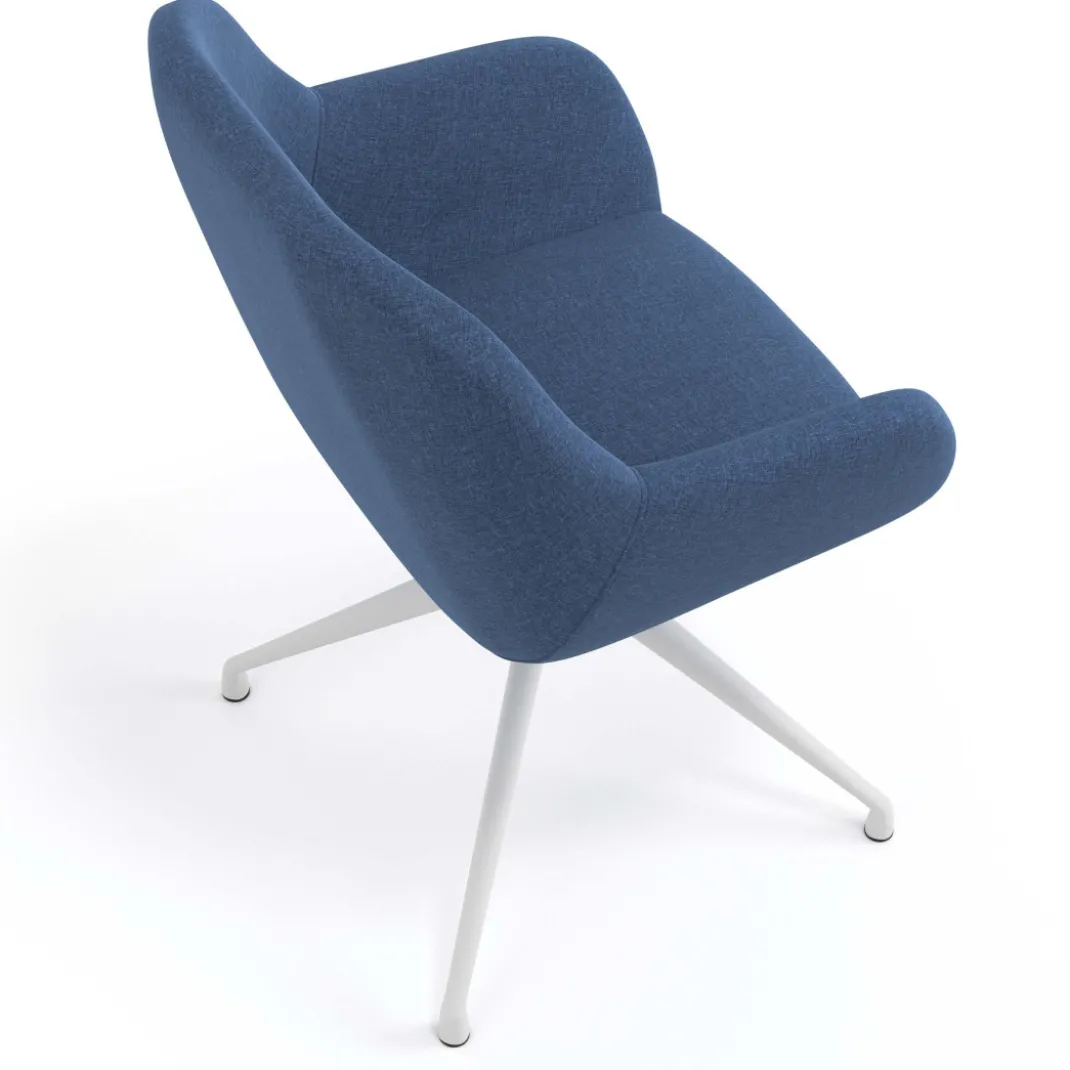 Silla de reuniones Moon Base de aluminio giratoria