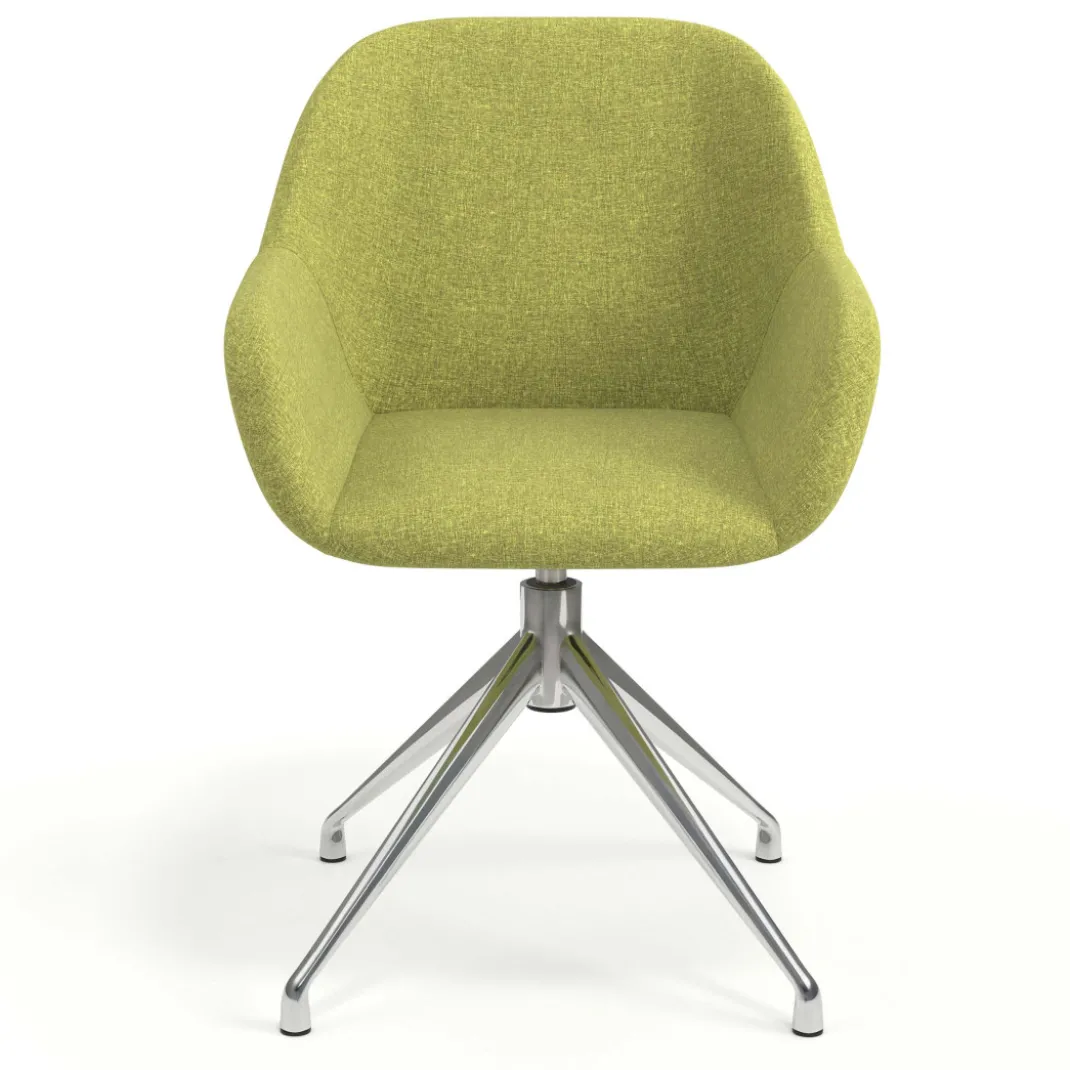 Silla de reuniones Moon Base de aluminio giratoria