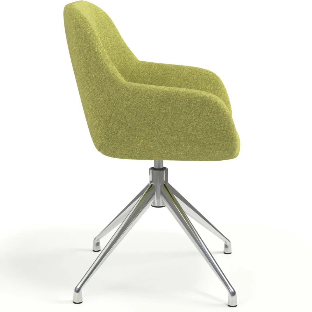 Silla de reuniones Moon Base de aluminio giratoria