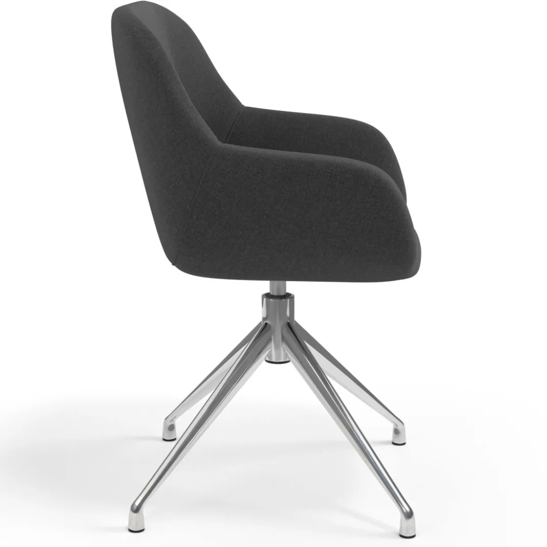 Silla de reuniones Moon Base de aluminio giratoria