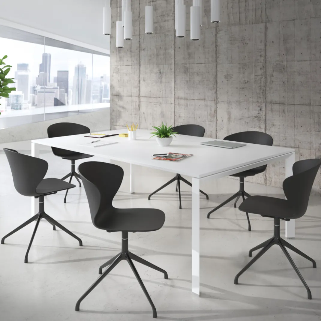 Silla de reuniones Wendy, base piramidal