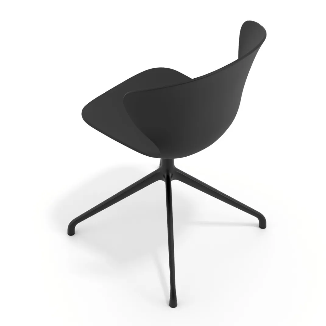 Silla de reuniones Wendy, base piramidal