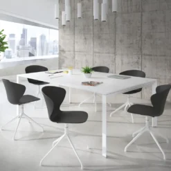 Silla de reuniones Wendy, base piramidal