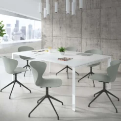 Silla de reuniones Wendy, base piramidal
