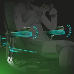 Silla ergonómica Ergohuman Elite, estructura negra
