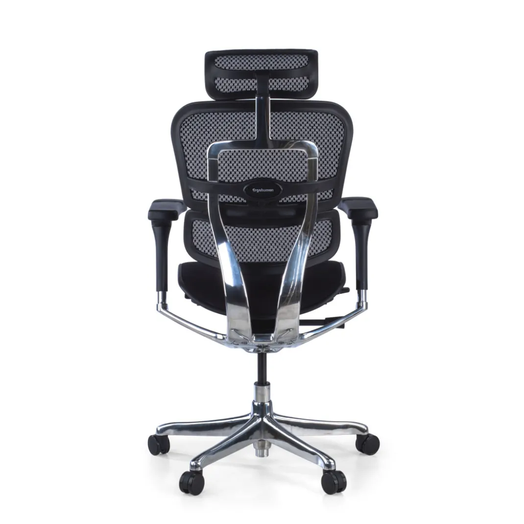 Silla Ergonómica Ergohuman Elite, asiento tapizado, estructura negra