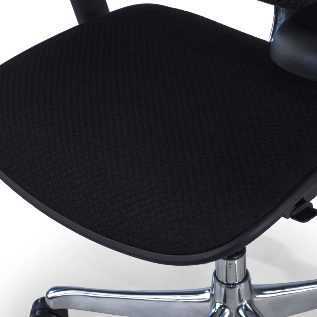Silla Ergonómica Ergohuman Elite, asiento tapizado, estructura negra
