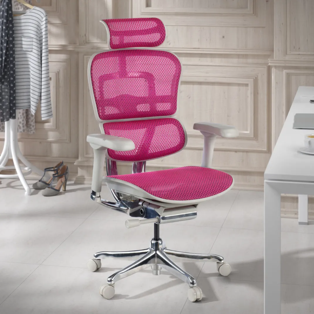 Silla ergonómica Ergohuman Elite, estructura blanca