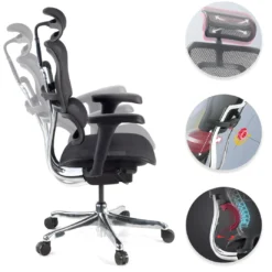 Silla ergonómica Ergohuman Gen2, estructura negra