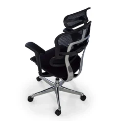 Silla Ergonómica Ergohuman V2, asiento tapizado, estructura negra
