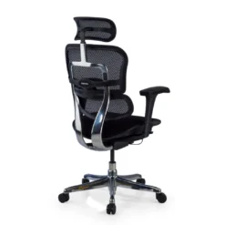 Silla Ergonómica Ergohuman V2, asiento tapizado, estructura negra