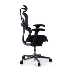 Silla Ergonómica Ergohuman V2, asiento tapizado, estructura negra