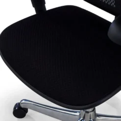 Silla Ergonómica Ergohuman V2, asiento tapizado, estructura negra