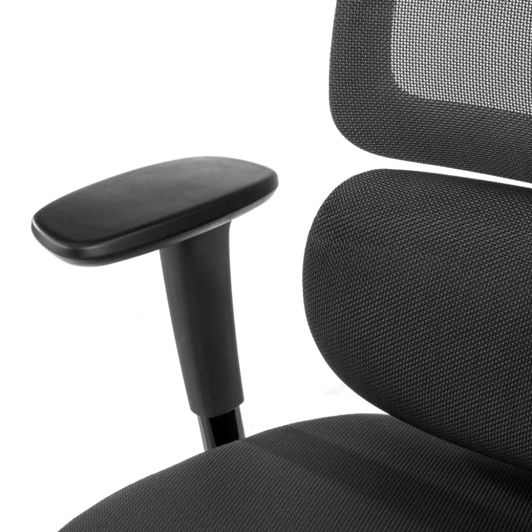 Silla ergonomica Focus, reposacabezas, doble cojin lumbar