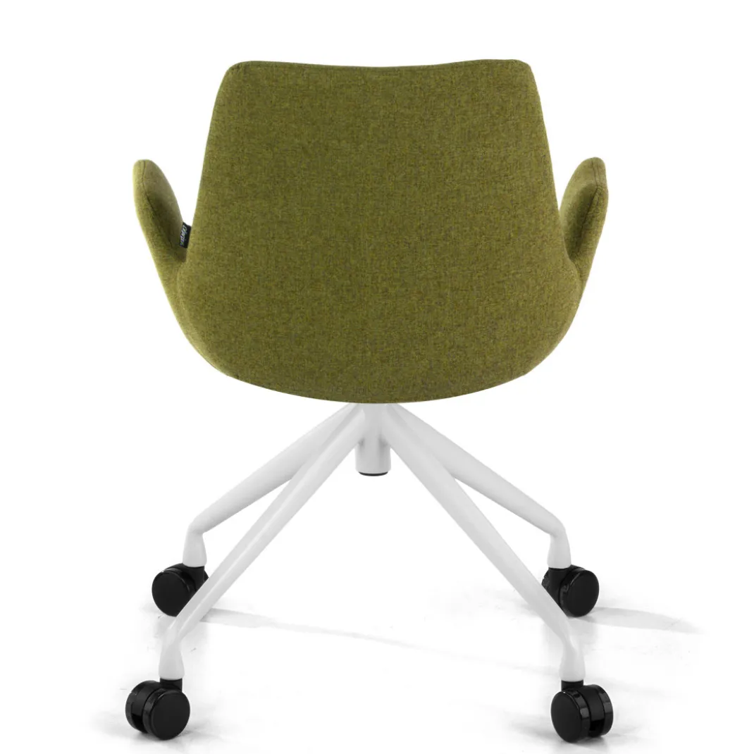 Silla Giratoria Elodie, estructura con ruedas