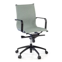 Silla oficina de diseño Croma, respaldo bajo, estructura negra