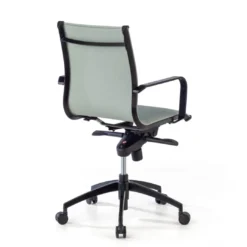 Silla oficina de diseño Croma, respaldo bajo, estructura negra