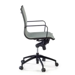 Silla oficina de diseño Croma, respaldo bajo, estructura negra