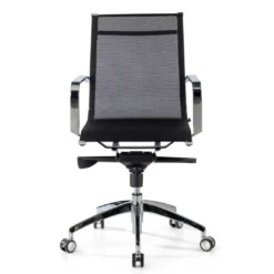 Silla oficina de diseño Croma, respaldo bajo, red transpirable