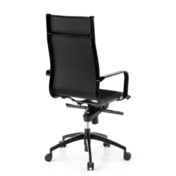 Silla oficina de diseño Croma, respaldo alto, estructura negra