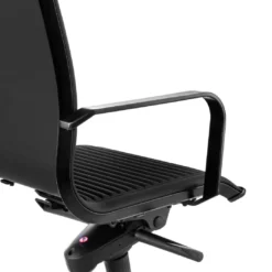 Silla oficina de diseño Croma, respaldo alto, estructura negra
