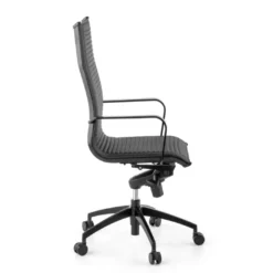Silla oficina de diseño Croma, respaldo alto, estructura negra