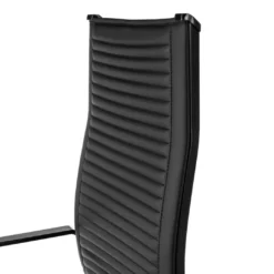Silla oficina de diseño Croma, respaldo alto, estructura negra