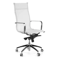 Silla oficina de diseño Croma, respaldo alto, red transpirable