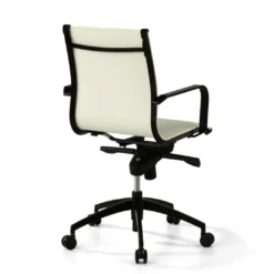 Silla oficina de diseño Croma, respaldo bajo, estructura negra