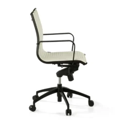 Silla oficina de diseño Croma, respaldo bajo, estructura negra