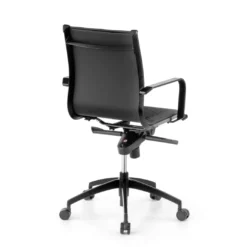 Silla oficina de diseño Croma, respaldo bajo, estructura negra