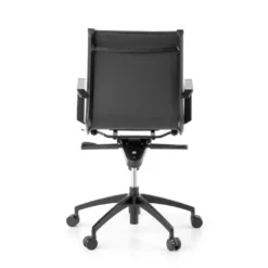 Silla oficina de diseño Croma, respaldo bajo, estructura negra